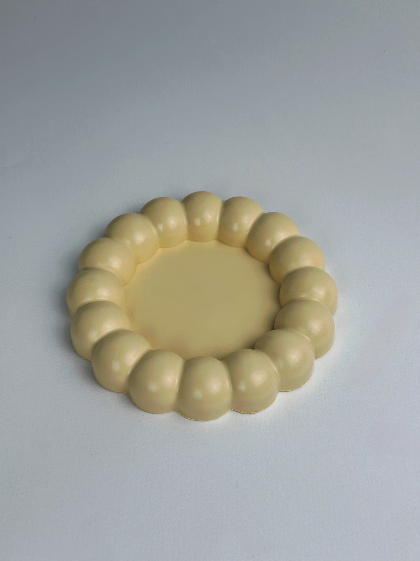 Handmade Yellow Jesmonite Decorative Tray