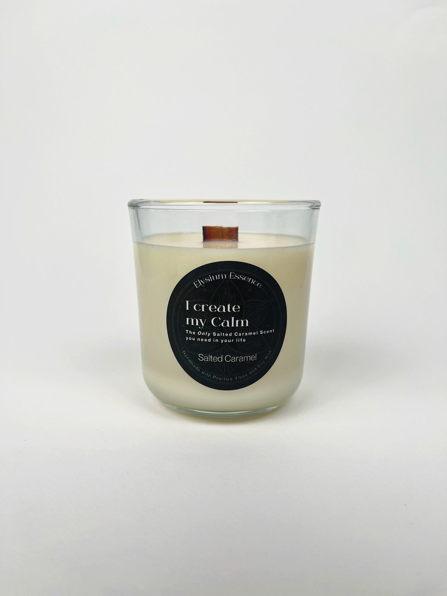 'I Create my Calm' Soy Candle - Salted Caramel Scent 200g Container Candle