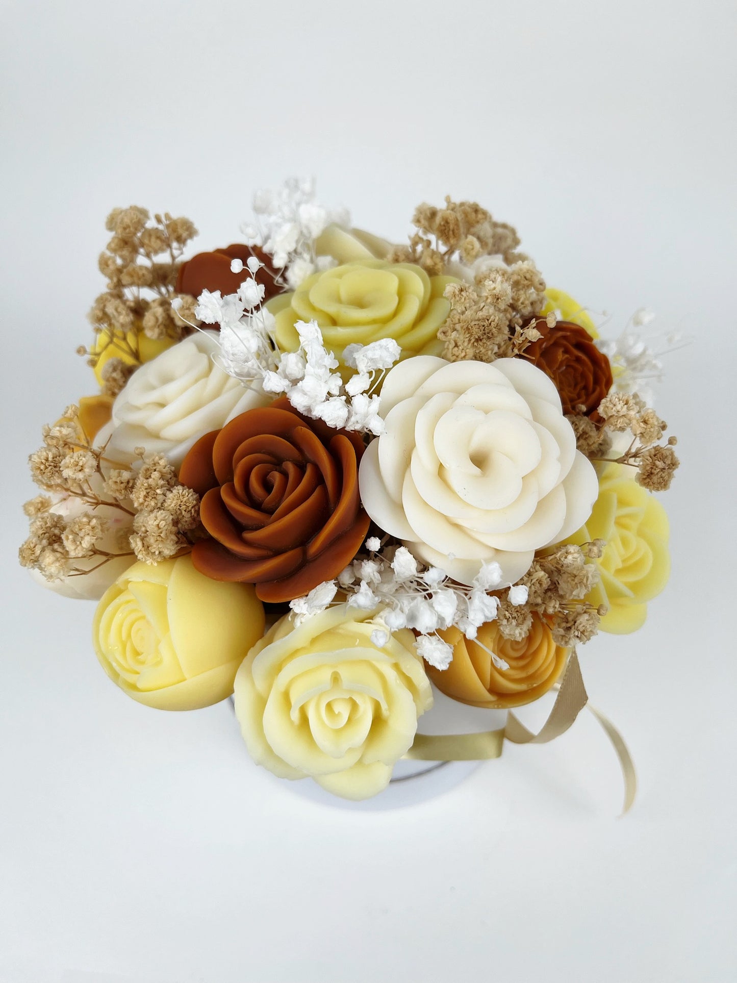 Yellow, Orange & Brown Candle Bouquet