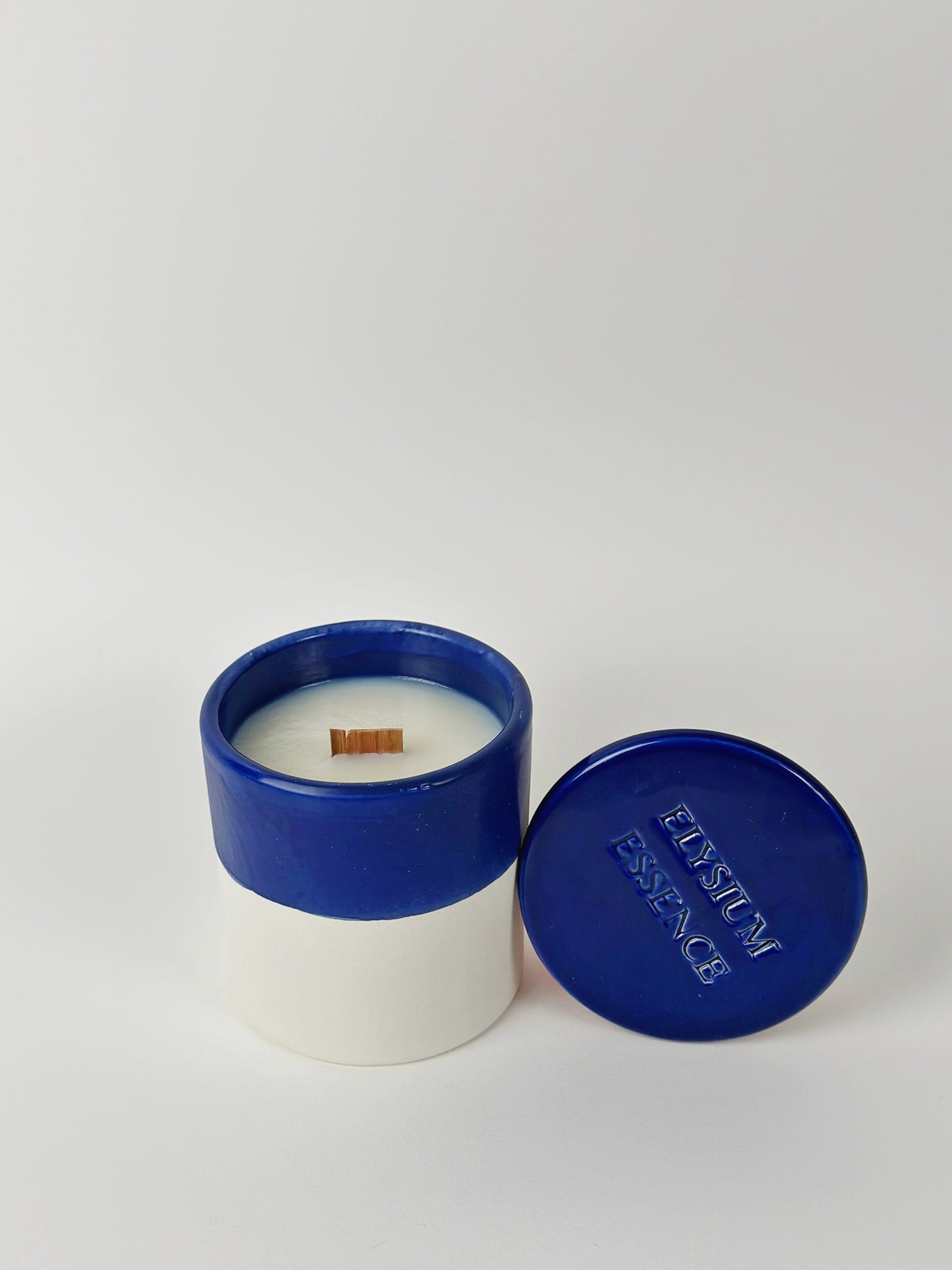 "Island Vibes" Ceramic Candle 250g - Blue & White Decorative Scented Candle