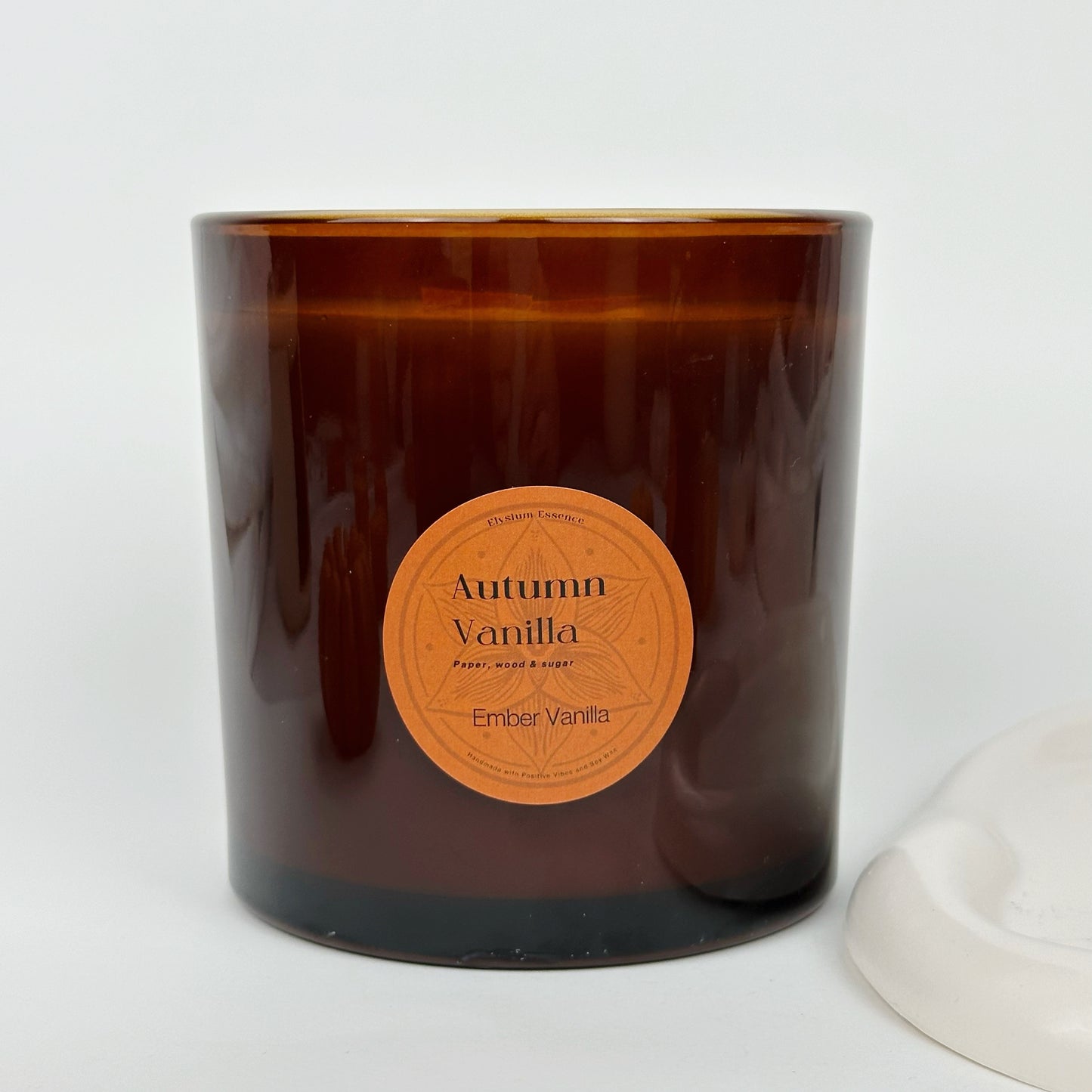 Autumn Vanilla 700gr Elysium Essence Amber Candle Jar