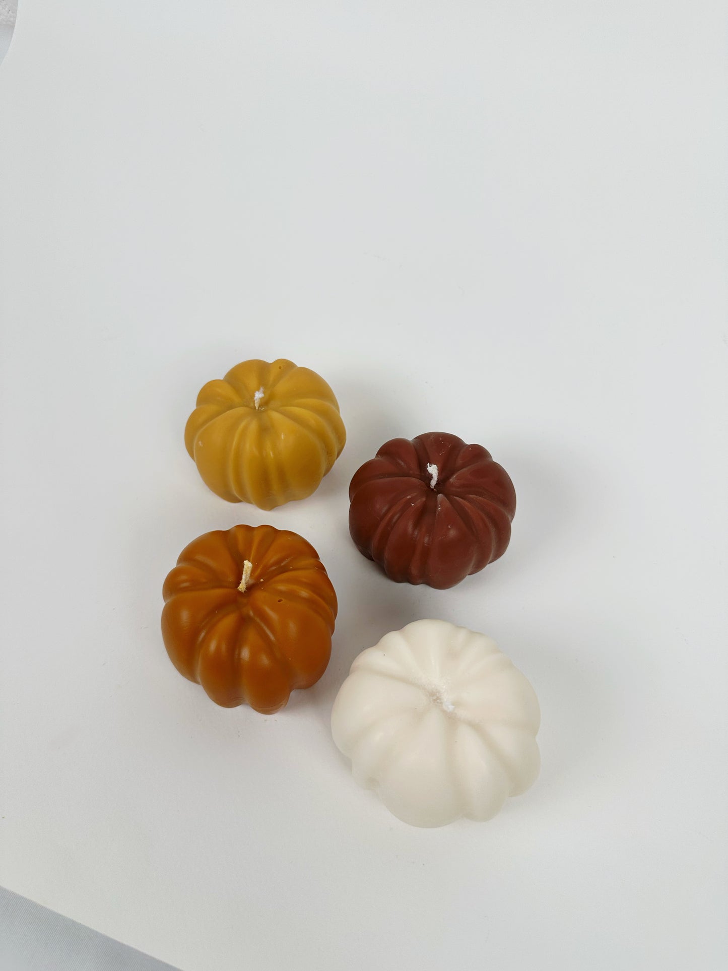 White Decorative Pumpkin-Shaped Candle