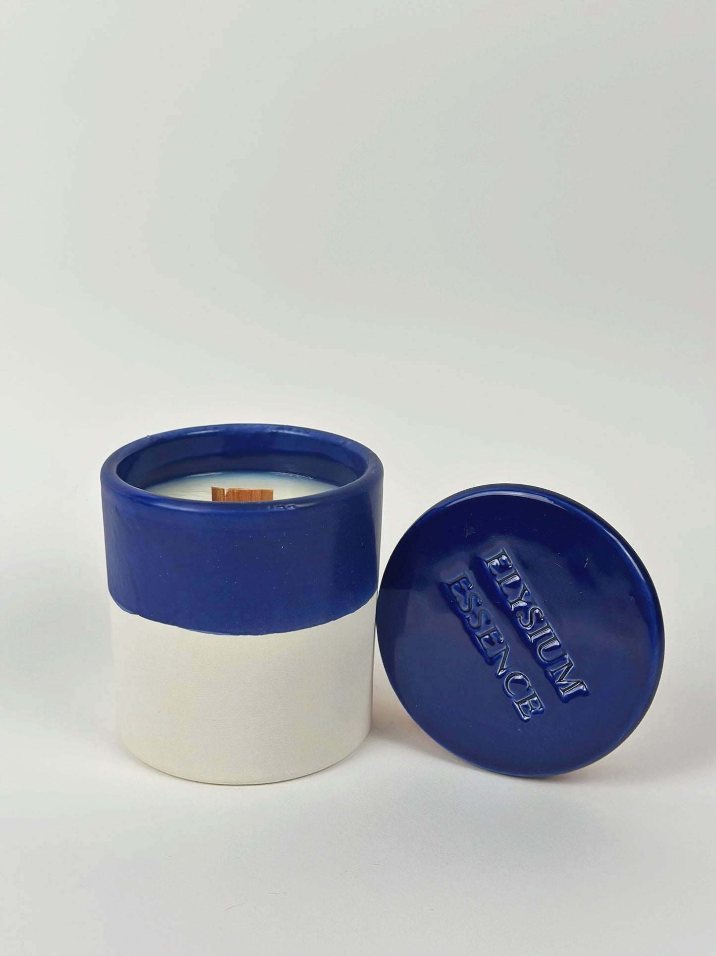 "Island Vibes" Ceramic Candle 250g - Blue & White Decorative Scented Candle