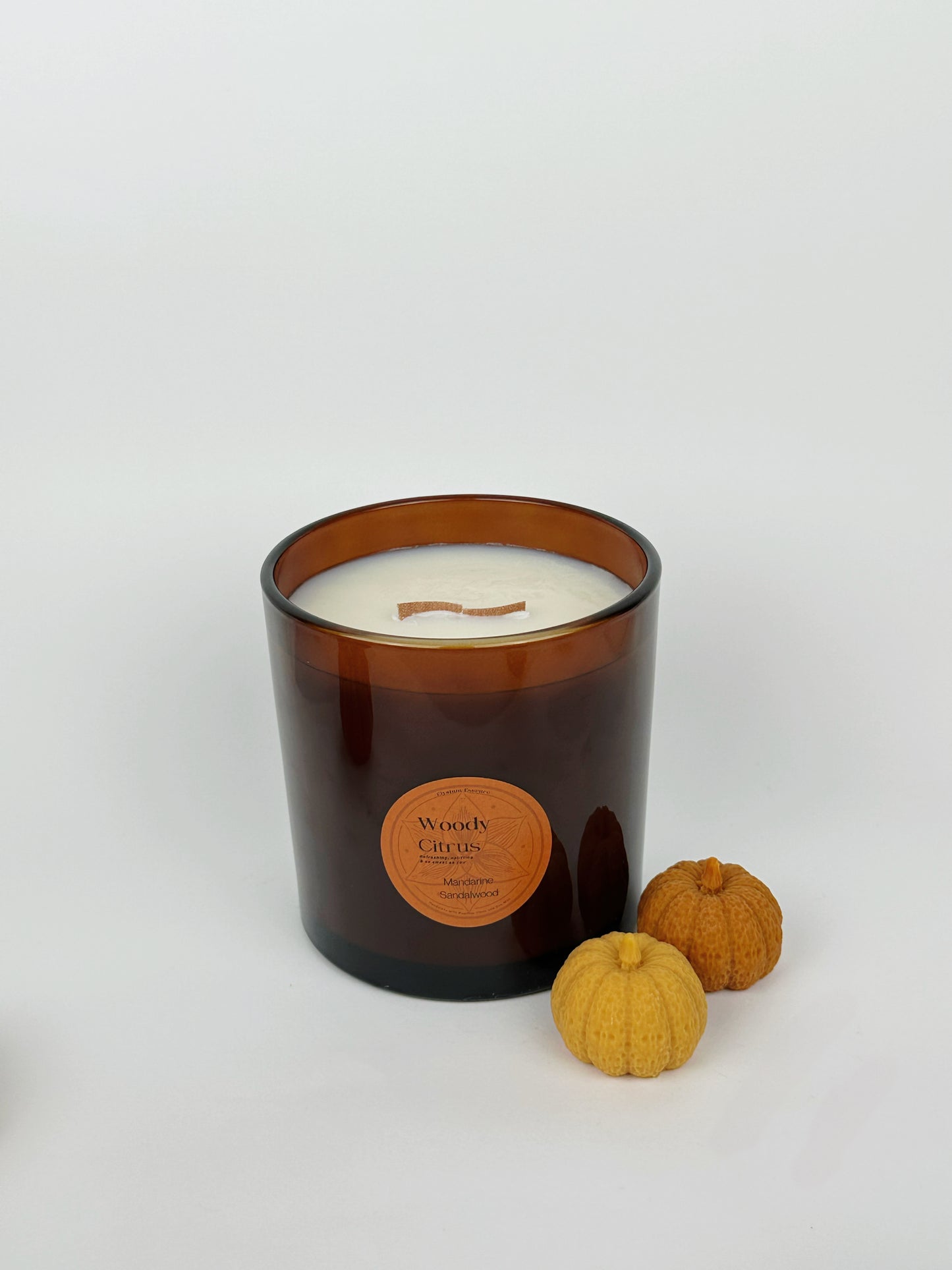 Woody Citrus 700gr Elysium Essence Autumn Collection Amber Candle Jar
