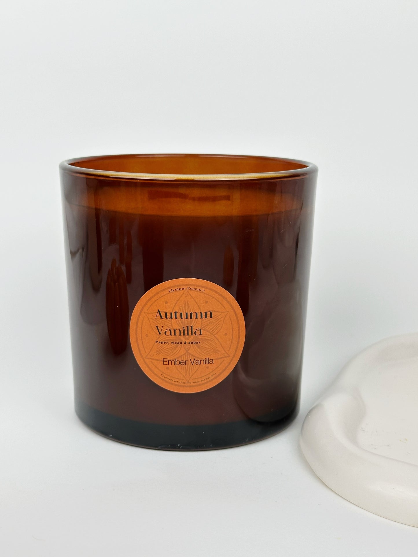 Autumn Vanilla 700gr Elysium Essence Amber Candle Jar