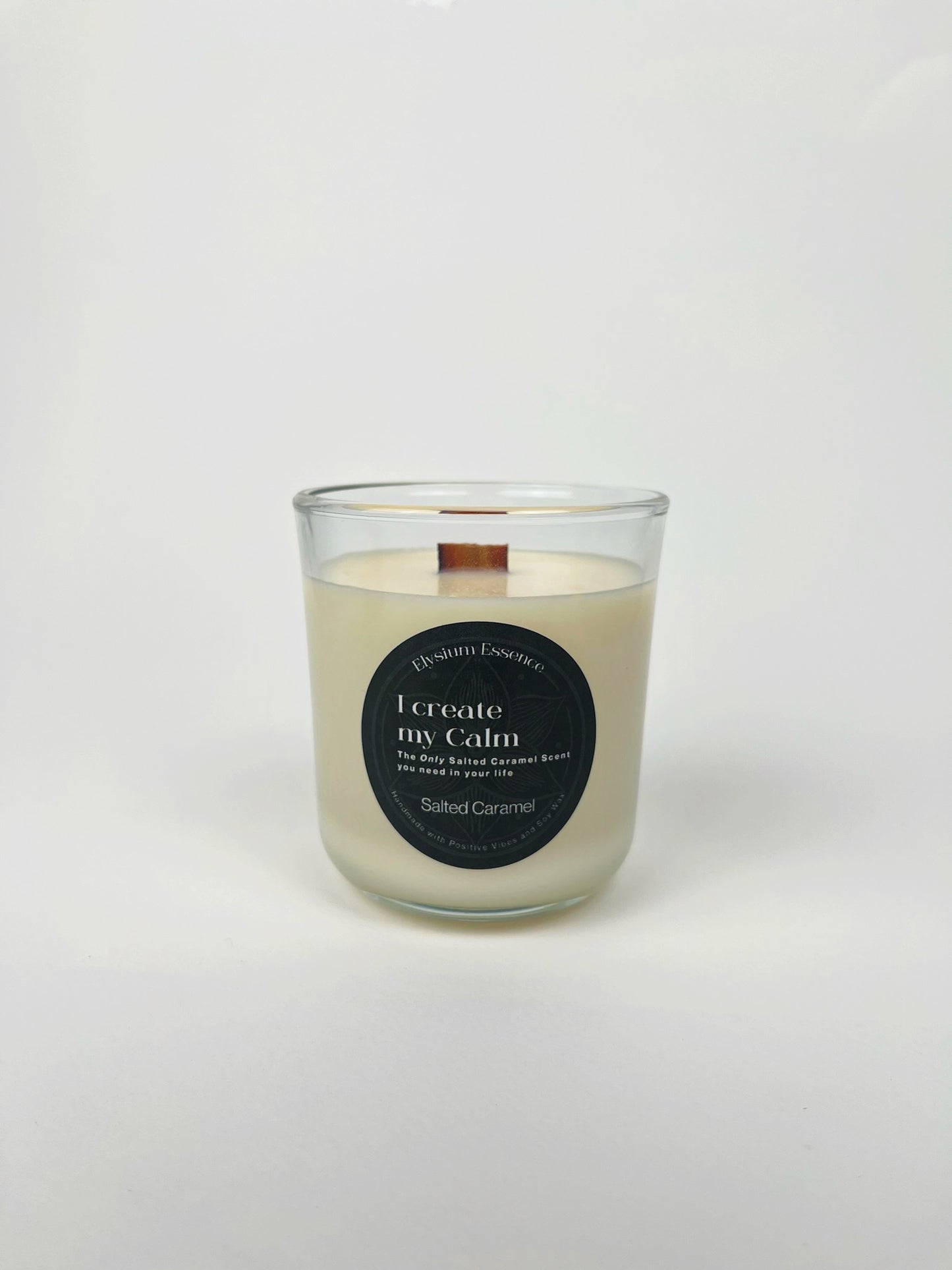 'I Create my Calm' Soy Candle - Salted Caramel Scent 200g Container Candle