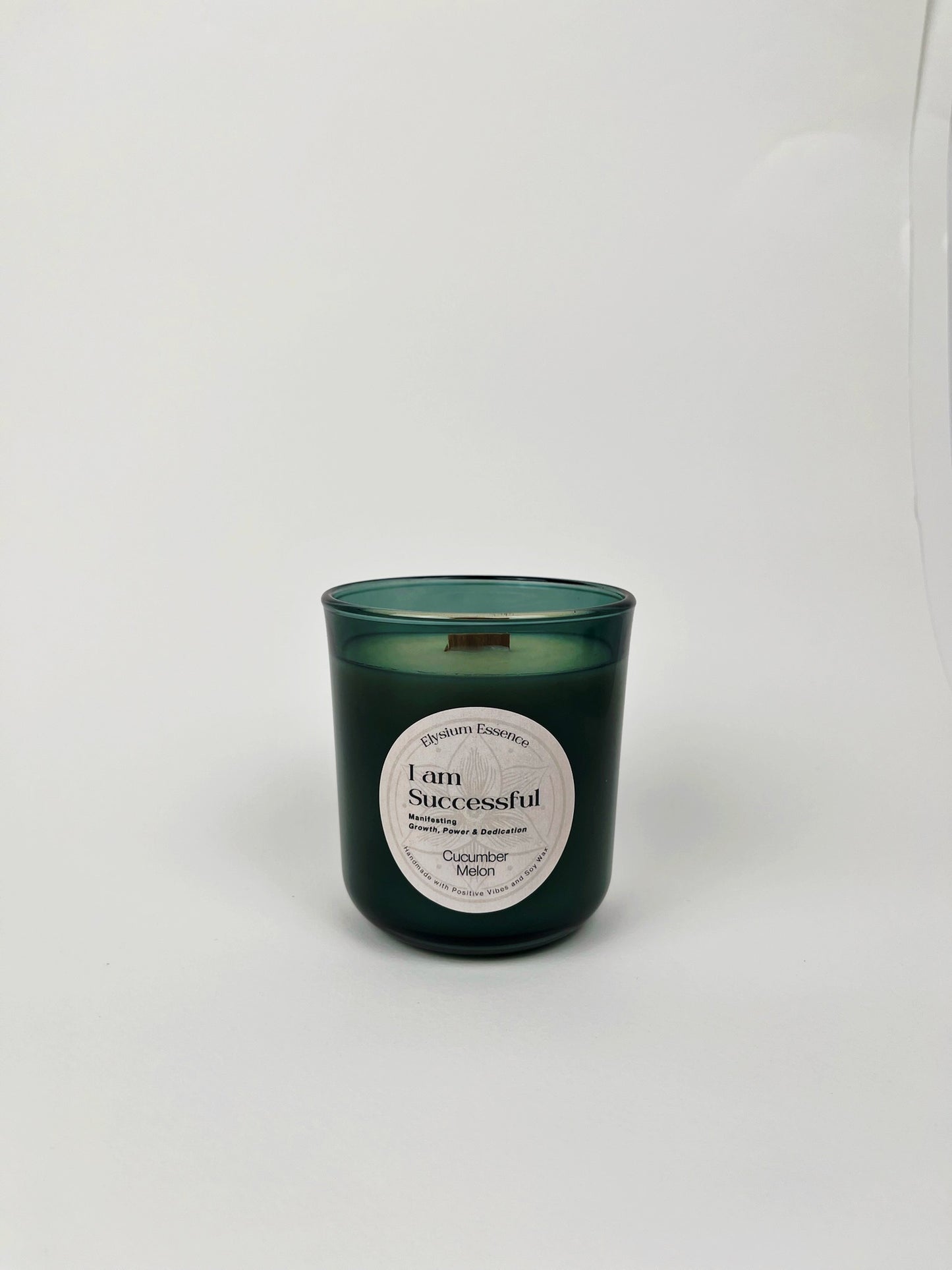 “I Am Successful” Affirmation Scented Soy Candle – Cucumber Melon Scent, 200g