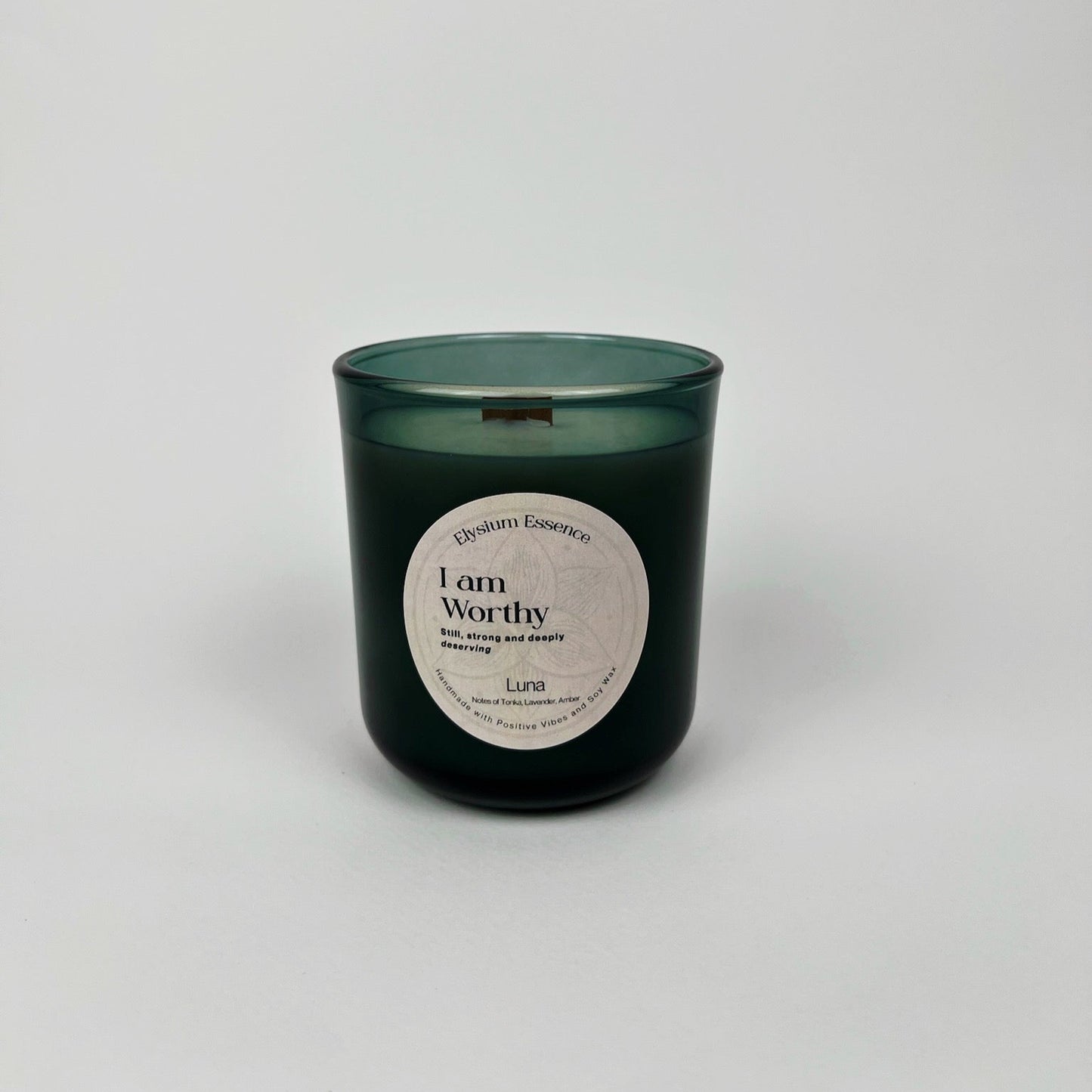 “I Am Worthy” Affirmation Scented Soy Candle – Luna Scent, 200g