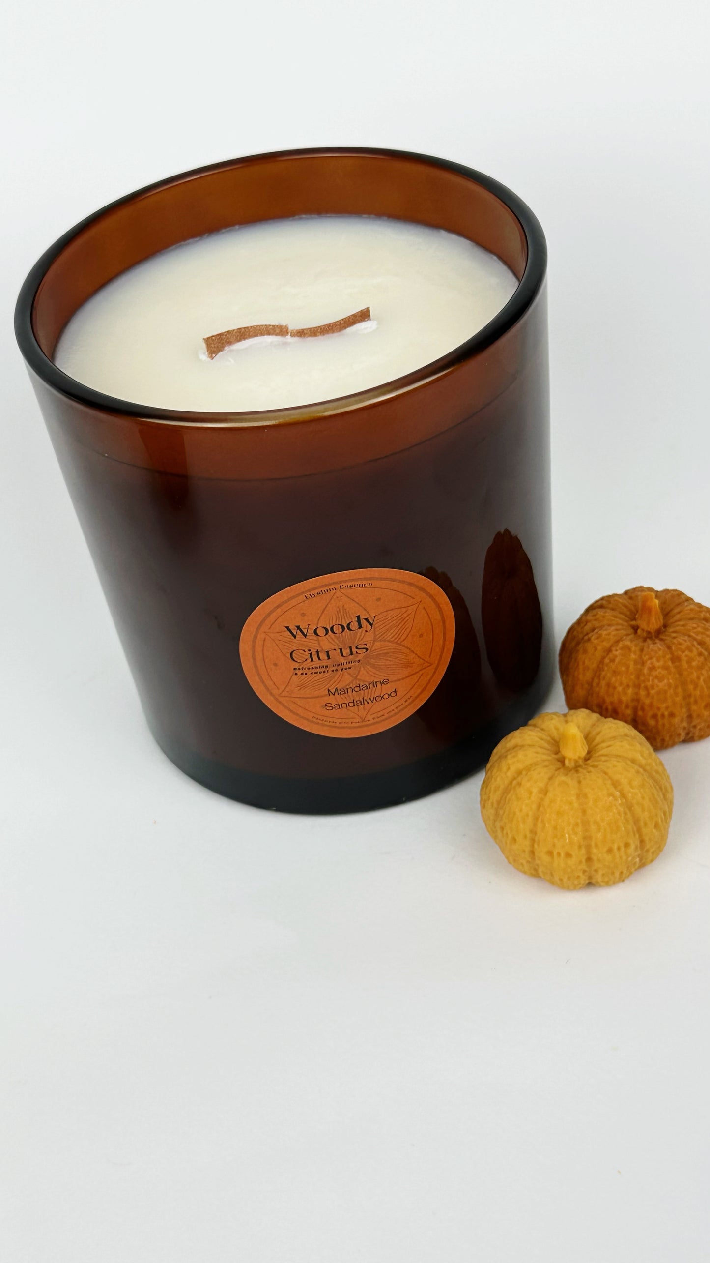 Woody Citrus 700gr Elysium Essence Autumn Collection Amber Candle Jar