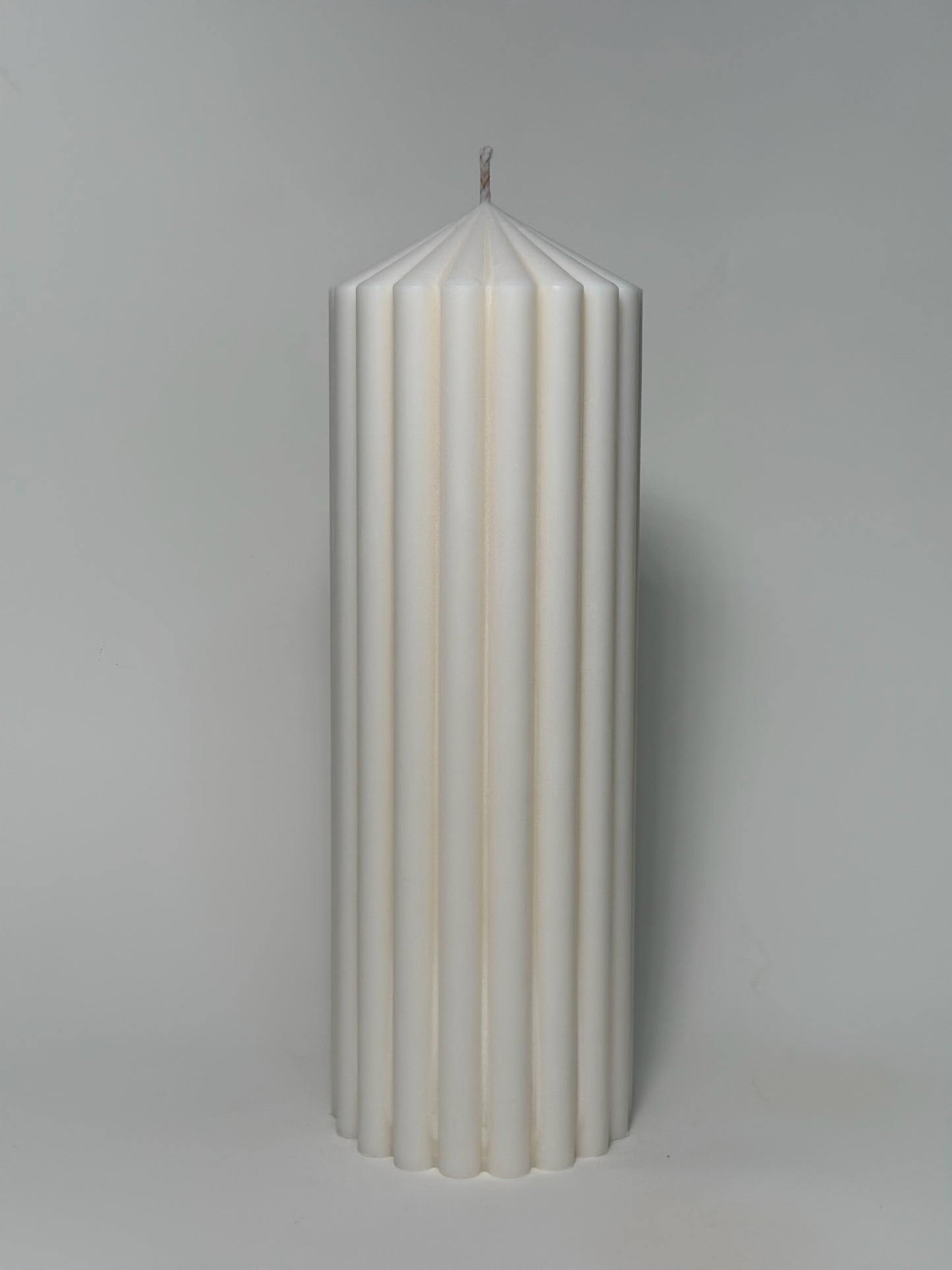 Large Ribbed Pillar Candle | The Minimal Collection
