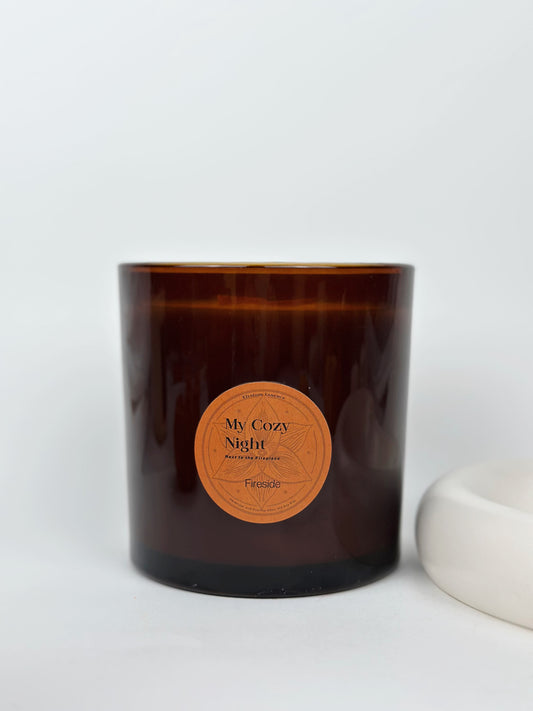 My Cozy Night 700grams Elysium Essence Amber Candle Jar