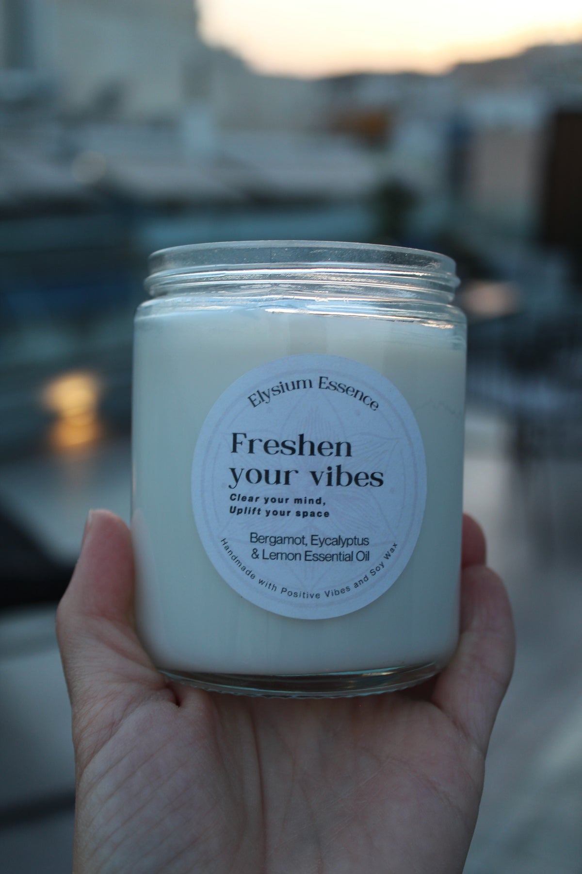 Refresh & Focus – Αρωματικό Κερί Σόγιας με Αιθέρια Έλαια (200g)