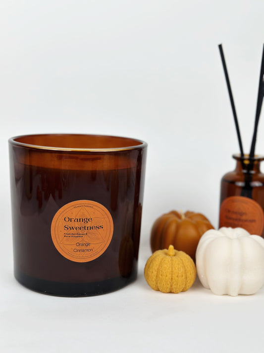 Orange Sweetness 700grams Elysium Essence Candle Amber Jar