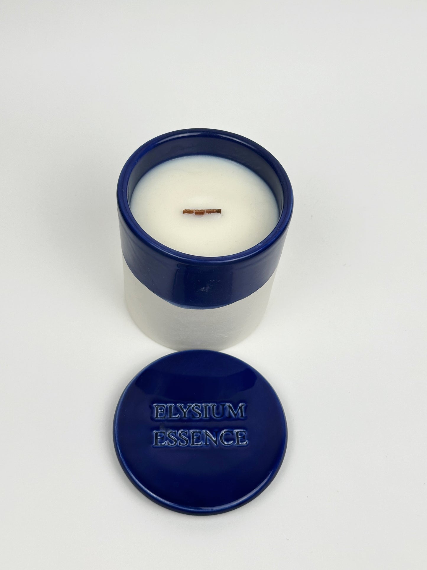 "Aegean Vibes" Ceramic Candle 250g - Blue & White Decorative Scented Candle