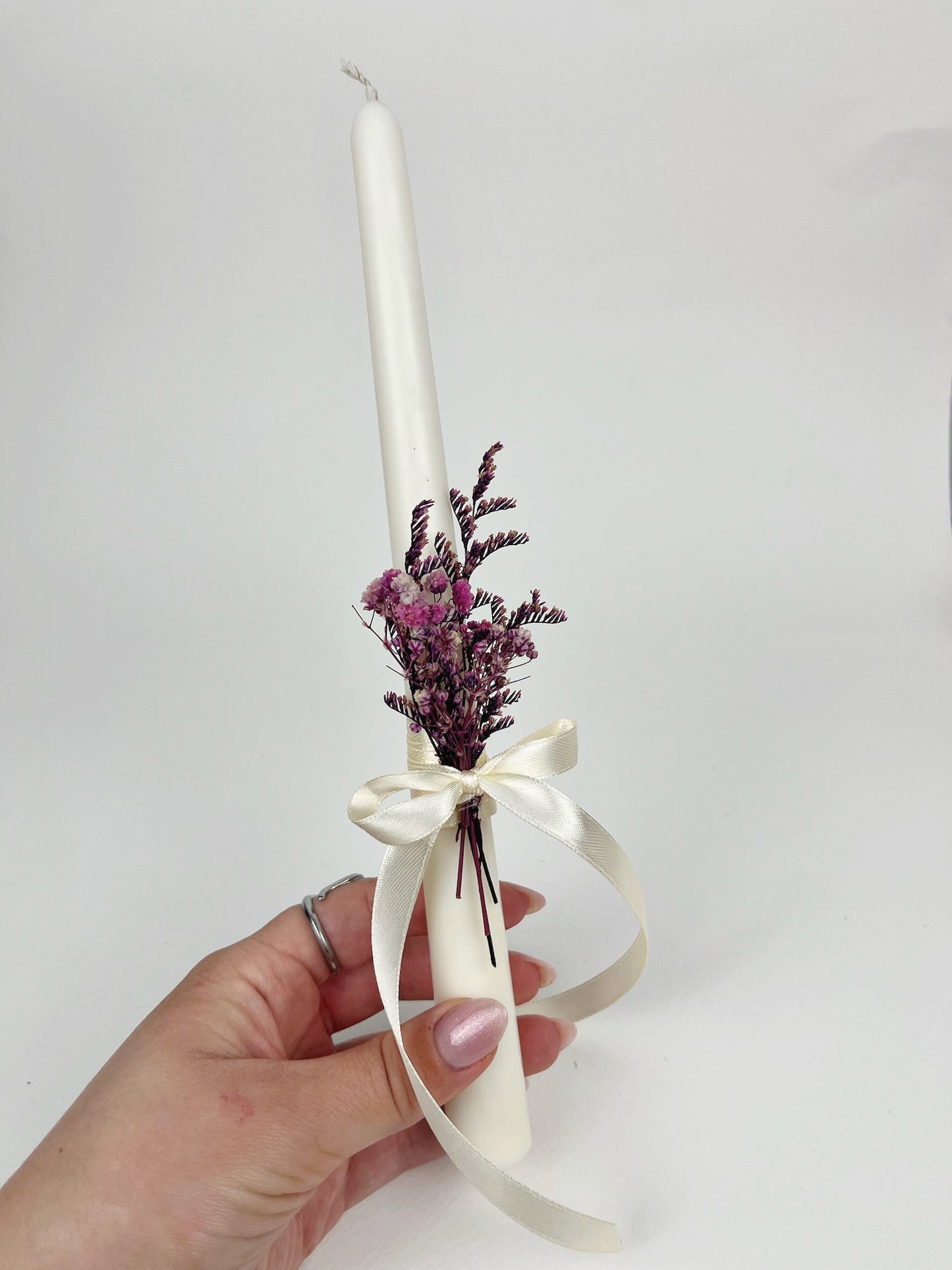 White Minimal Easter Candle