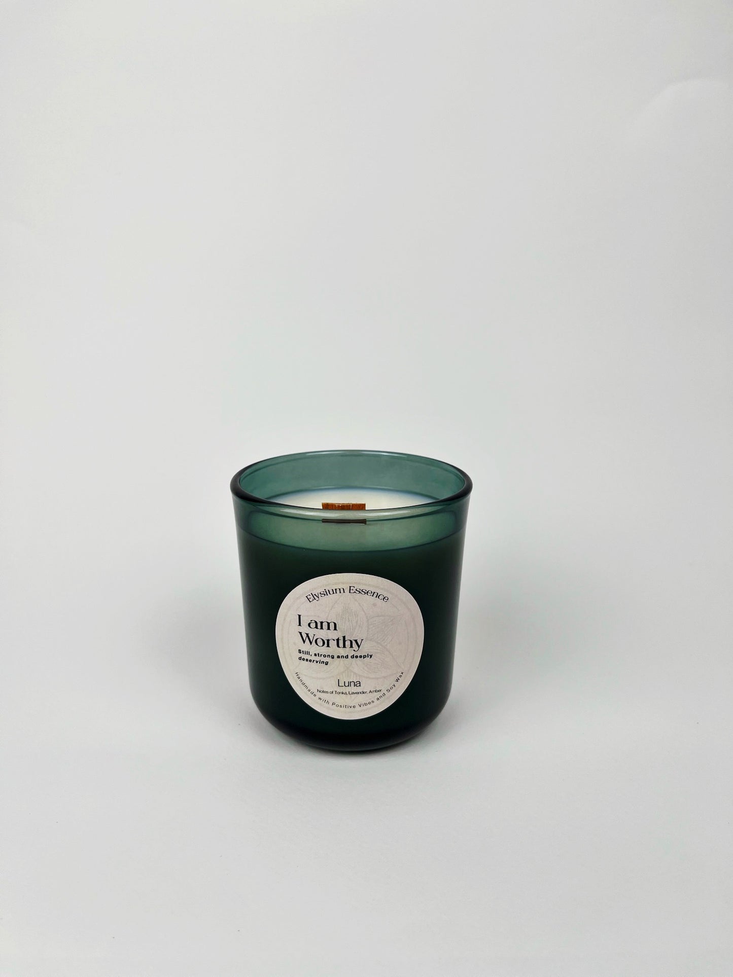 “I Am Worthy” Affirmation Scented Soy Candle – Luna Scent, 200g