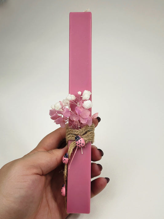 Fuchsia Easter Candle