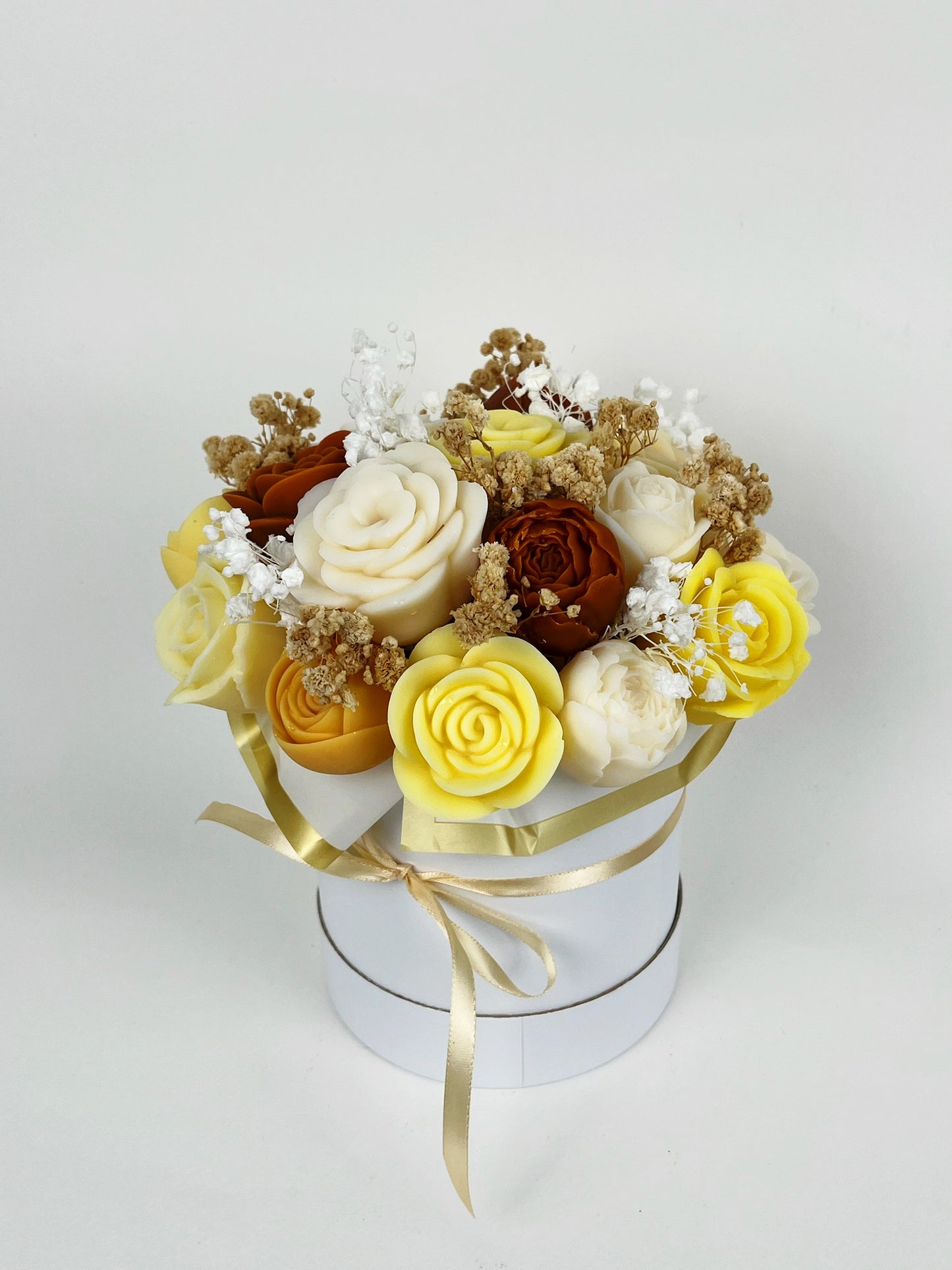 Yellow, Orange & Brown Candle Bouquet