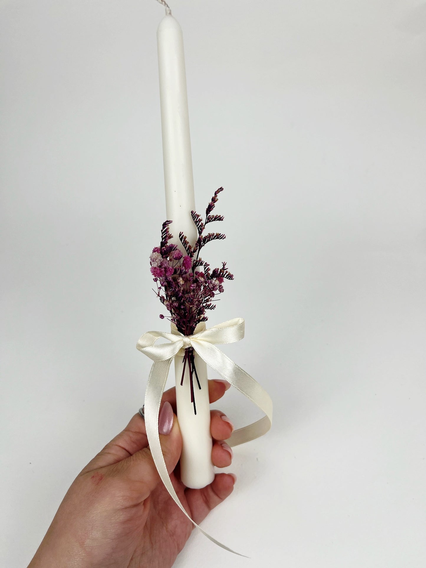 White Minimal Easter Candle