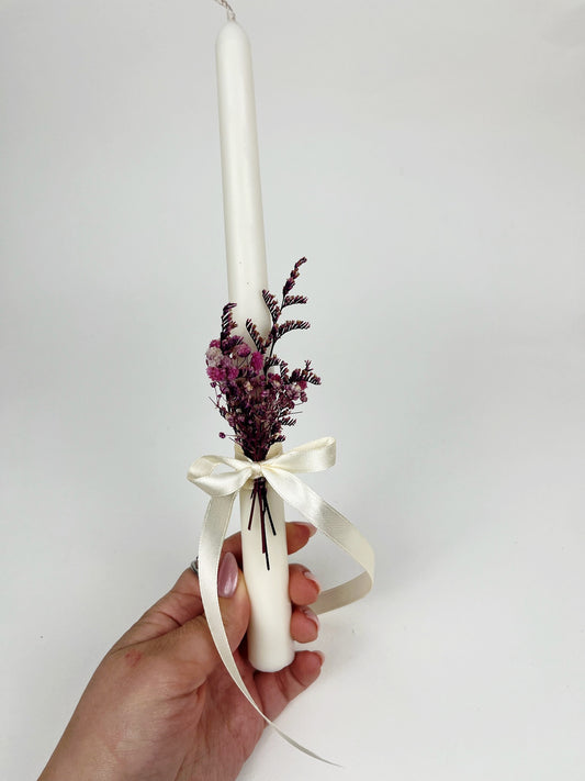 White Minimal Easter Candle