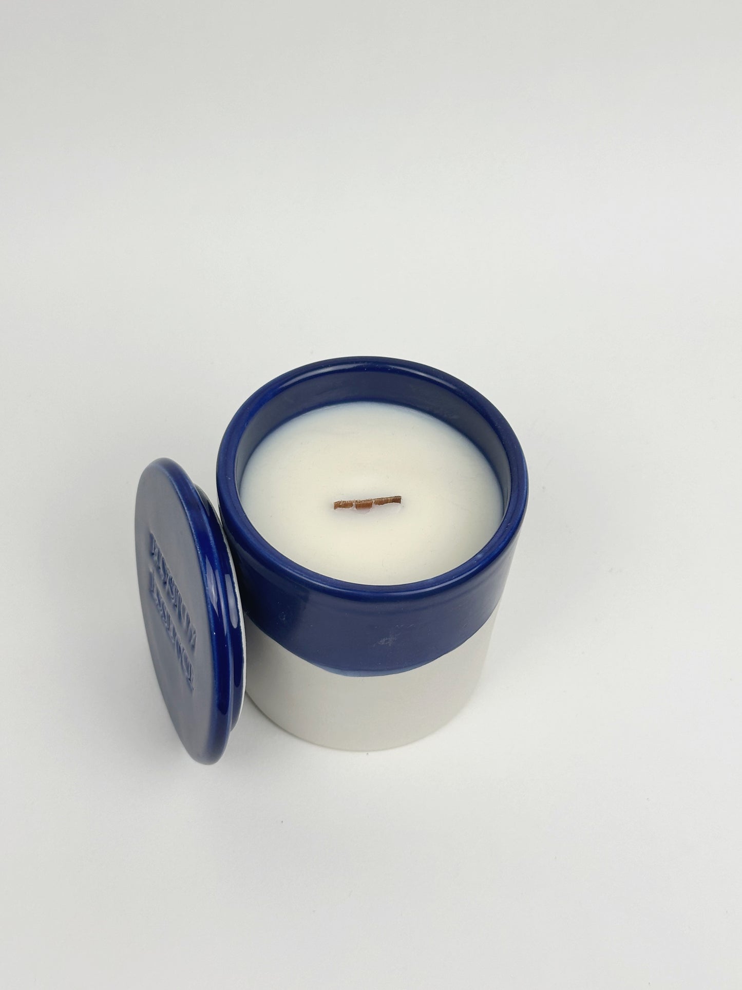 "Aegean Vibes" Ceramic Candle 250g - Blue & White Decorative Scented Candle