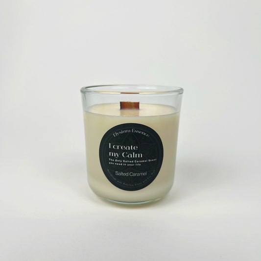 'I Create my Calm' Soy Candle - Salted Caramel Scent 200g Container Candle