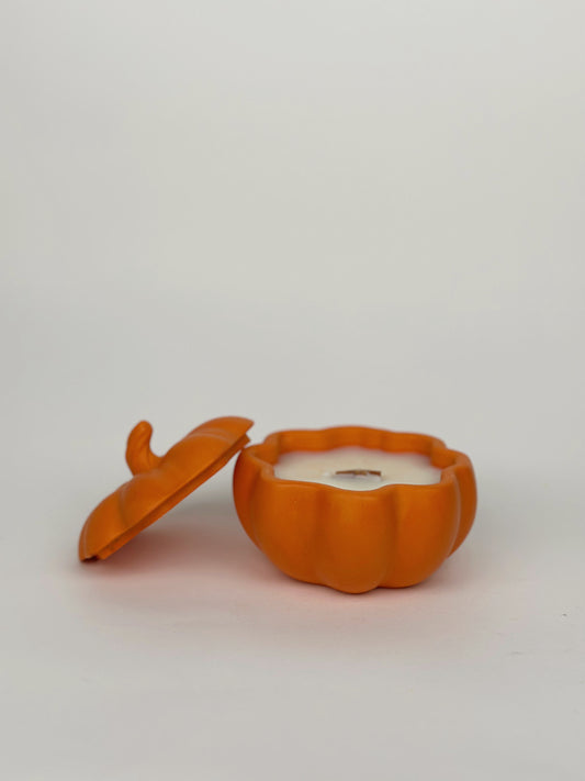 Orange Pumpkin filled with Scented Candle