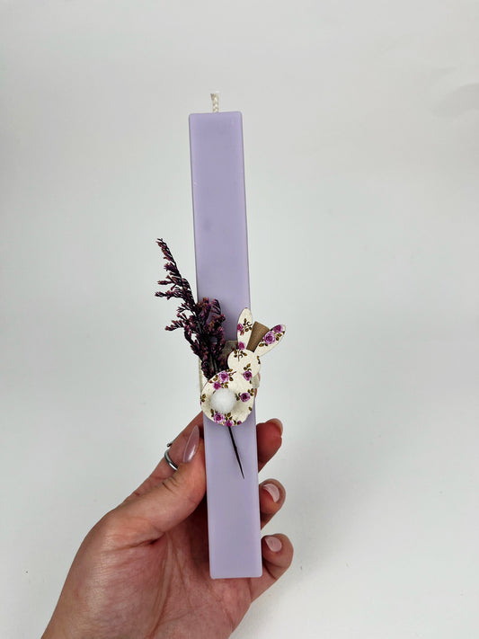 Purple Square Easter Candle