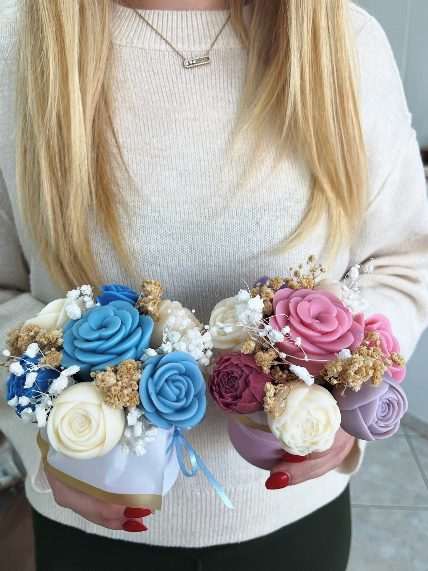 Blue Mini Candle Bouquet