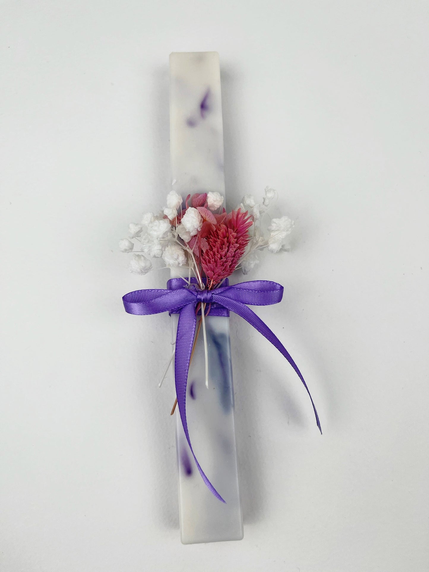 Purple Marble Easter Candle