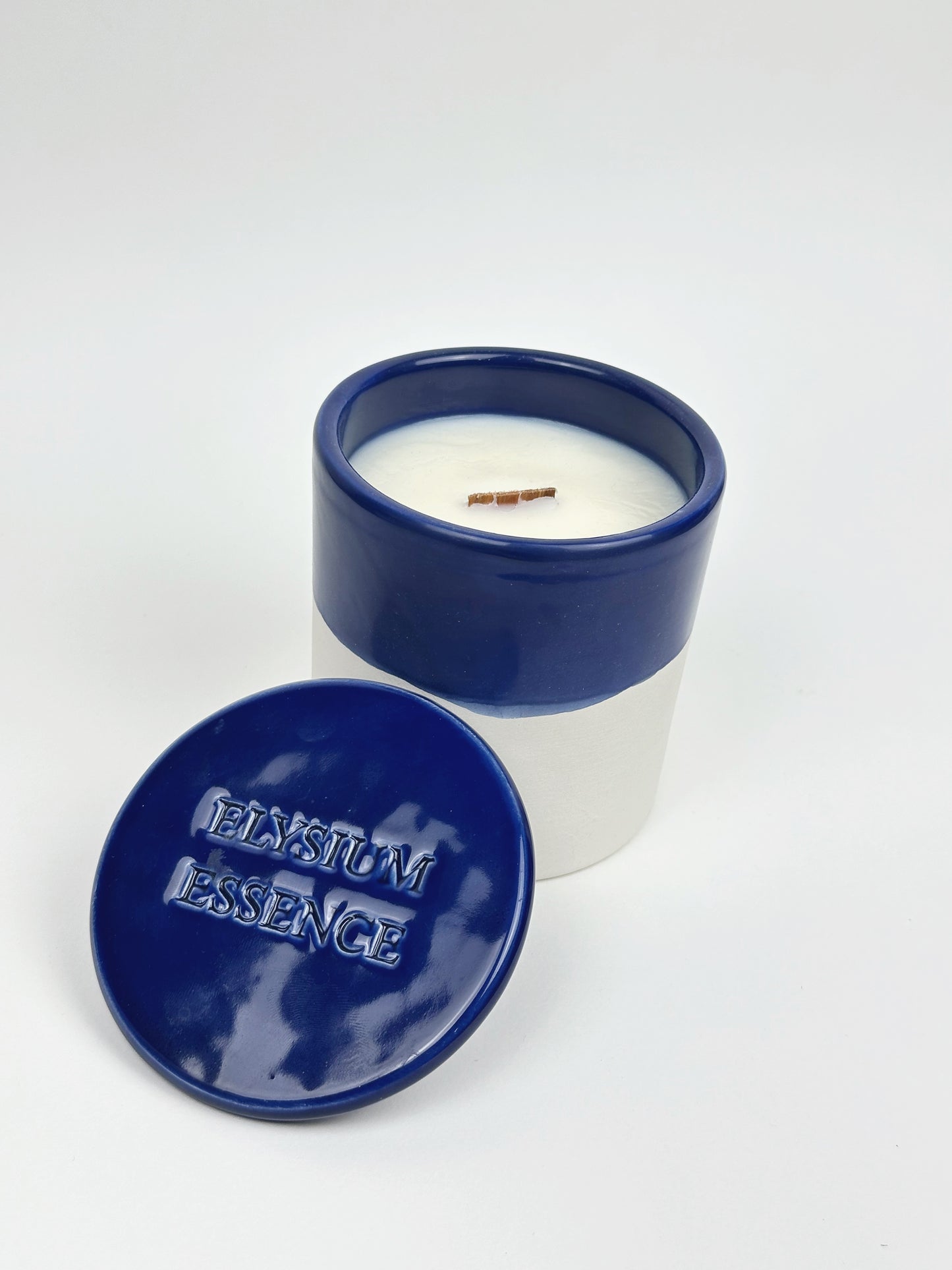 "Aegean Vibes" Ceramic Candle 250g - Blue & White Decorative Scented Candle