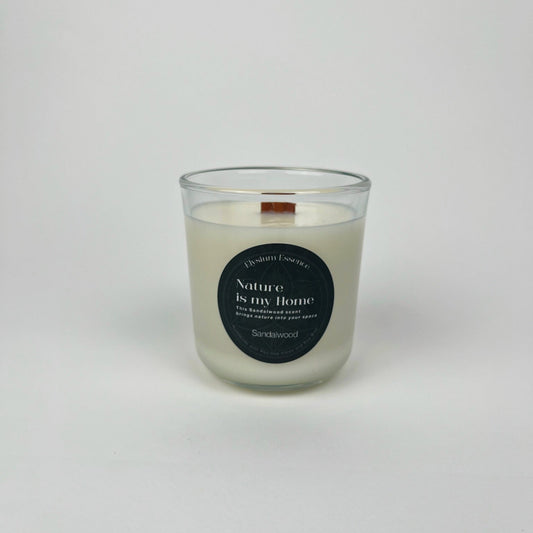 'Nature is my Home' Soy Candle - Sandalwood Scent 200g Container Candle