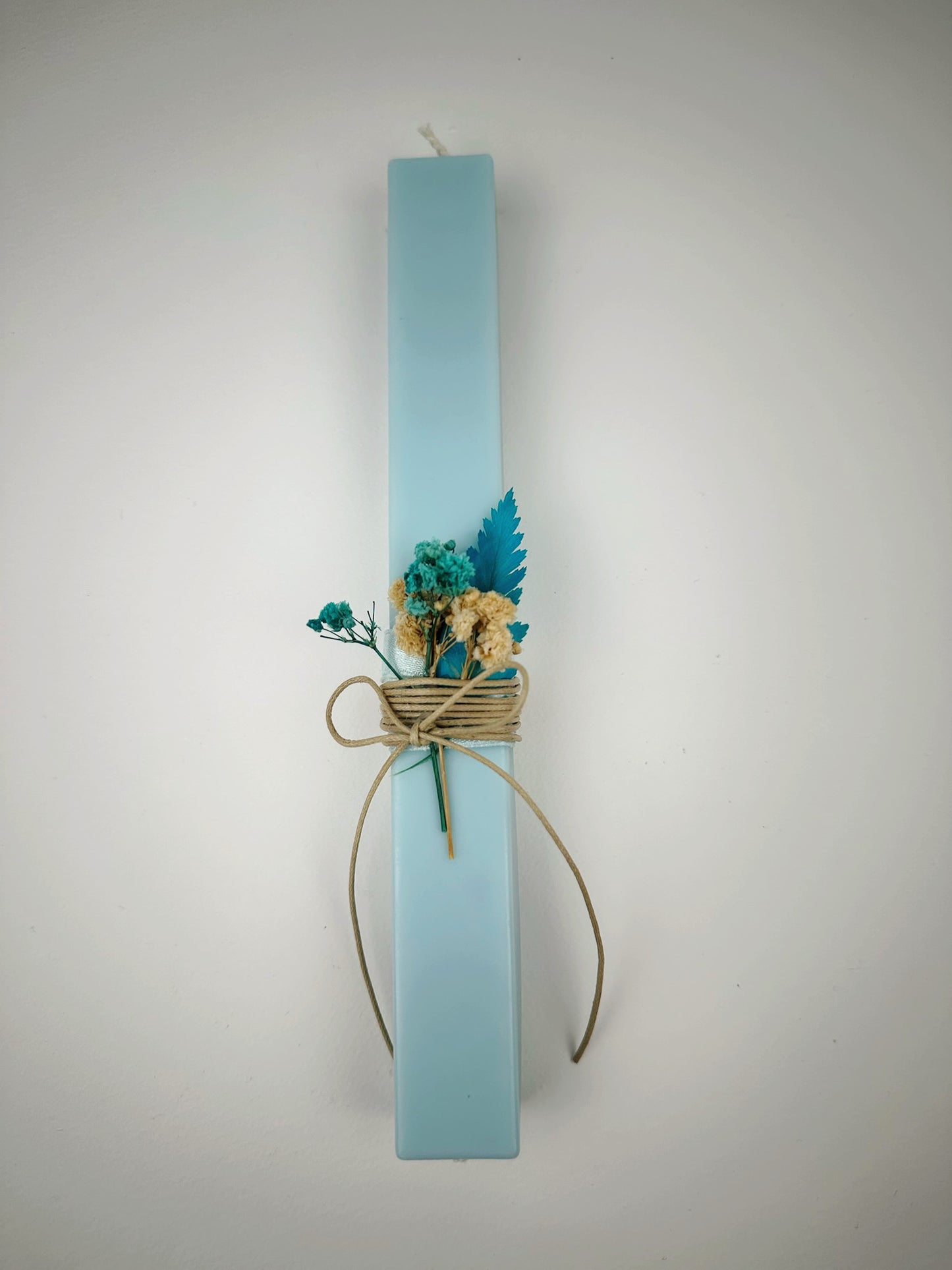 Blue Square Easter Candle