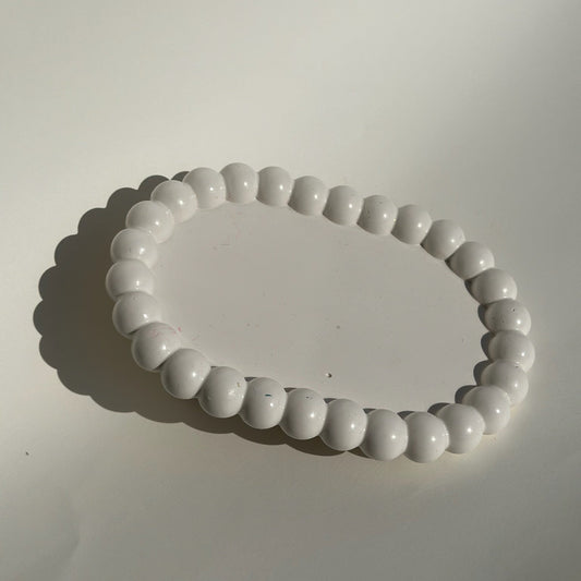 White & Beige Bubble Tray | Jesmonite Collection