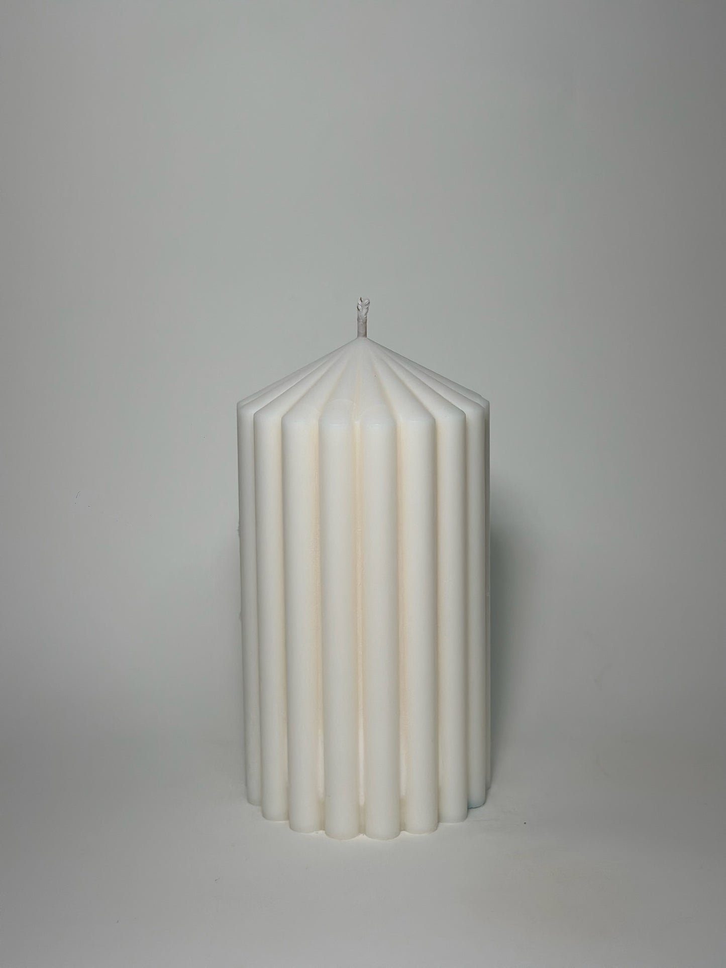 Small Ribbed Pillar Candle | The Minimalist Collection