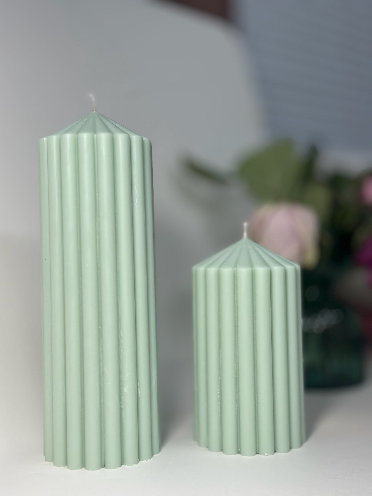 Ribbed Set Scented Pillar Candles | The Minimalist Collection