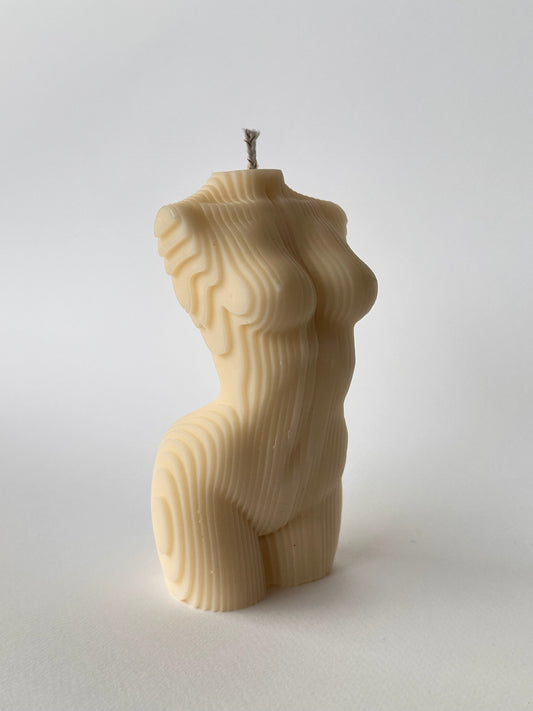 Ribbed Woman's Body Candle