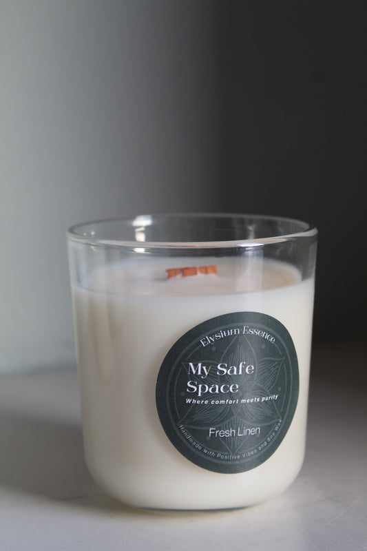 'My Safe Space' Soy - Fresh Linen Soy Candle 200g