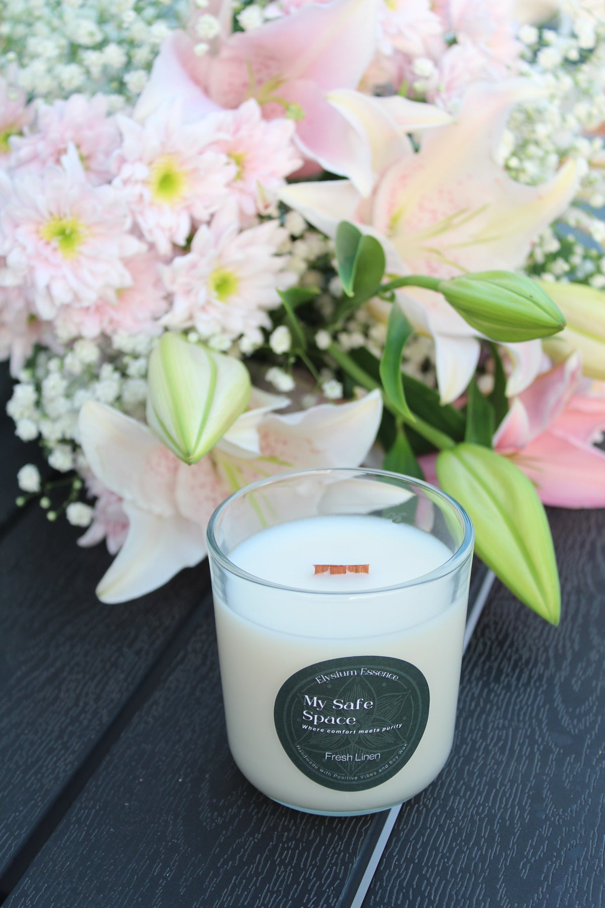 'My Safe Space' Soy - Fresh Linen Soy Candle 200g