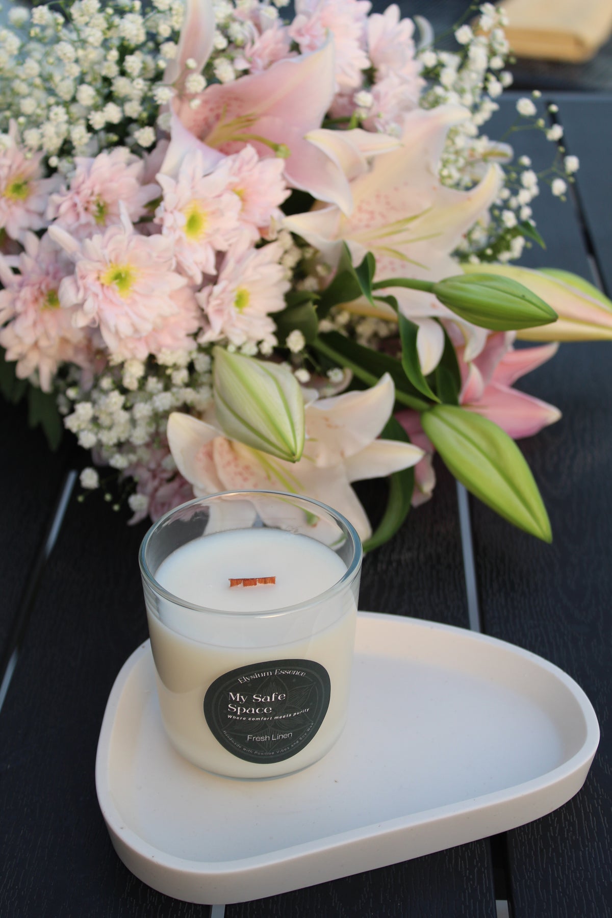 'My Safe Space' Soy - Fresh Linen Soy Candle 200g